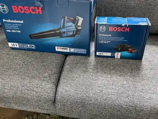 Bosch løvsuger med batteri og oplader. Nyt