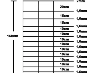 Havehegn 50x1,6 m galvaniseret stål sølvfarvet