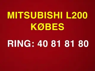Mitsubishi L200 OPKØBES