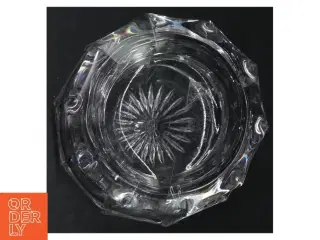 Krystal glas lågkrukke (str. Ø. 12 cm)