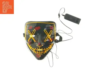 LED maske med lysrør og kontrolboks (str. 22x18 cm)