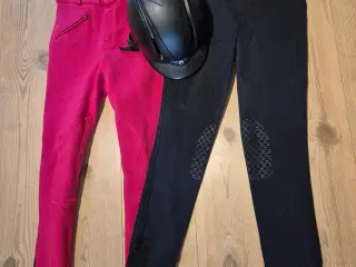 Ridebukser og hjelm