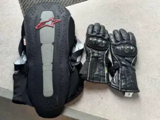 Alpinestars rygskjold og handsker