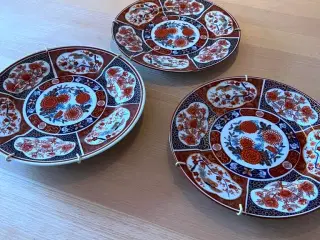 Kinesiske tallerkener/platter m. ophæng - 2+1 stk.