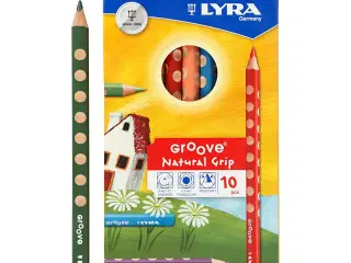 Groove Farveblyanter - 10 stk. Ergonomisk og farverig