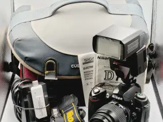 ⭐️· SPEJLREFLEKS: Nikon D70 Sæt Tilbehør