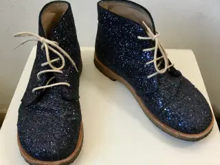 Angulus støvler, blå glimmerstøvler, str 40