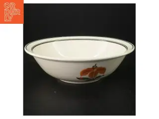 Porcelænsskål med blomstermotiv (str. Ø 24 cm)