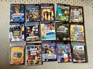 Jeg sælger 15 ps2 spil, samlet for 200.kr