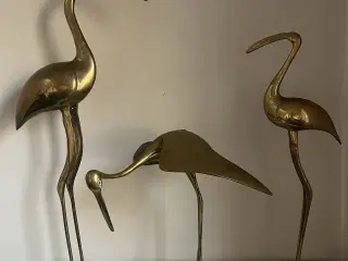 Store smukke tunge vintage messing fugle 