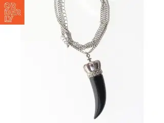 Halskæde med hornvedhæng (str. 90 cm)