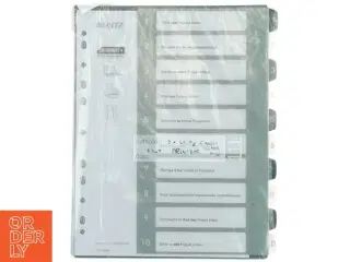 2 sæt Indstiksbare registerblade fra Leitz (str. 31x24,5 cm)