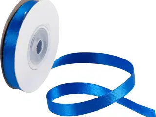 Satinbånd, B: 10 mm, blå, 10m/ 1 rl.