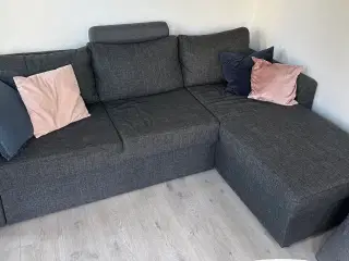 Sovesofa med chaiselong 