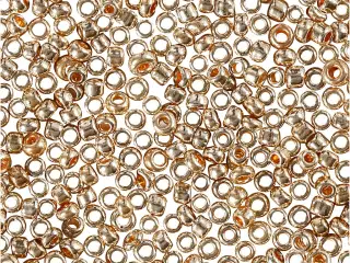 Rocaiperler, diam. 1,7 mm, str. 15/0, hulstr. 0,5-0,8 mm, rosaguld, 25g/ 1 pk.