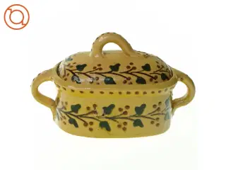 Keramik smål med låg (str. 14 x 9 x 6 cm)