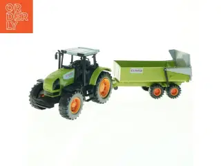 Grøn traktor med tipvogn (str. 54x16 cm)