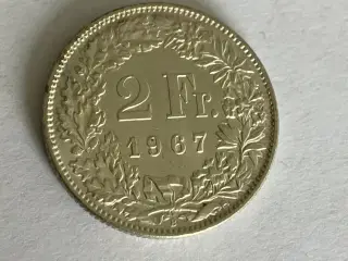 2 Francs Switzerland 1967