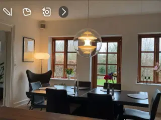 Spisebord - sort (100*200cm) samt 2 tillægsplader