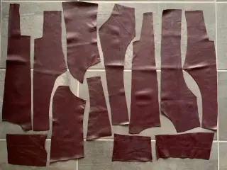 Skindrester bordeaux i tynd kvalitet