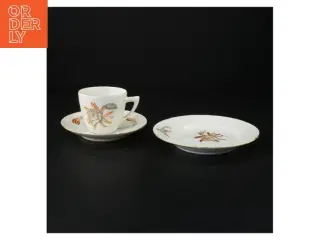 Porcelænskop og -underkop med tallerken fra Bing Og Grøndal (str. 15 x 9 cm)