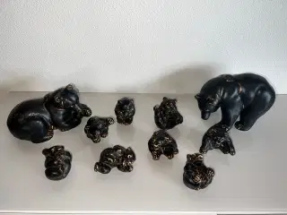 Royal Copenhagen Brun Bjørne familie