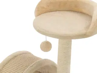 Kradsetræ til katte med sisal-kradsestolper 40 cm beige og brun