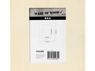 Elegant træramme 20x16 cm med støttefod