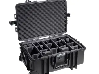 OUTDOOR kuffert i sort med polstret skillevæg 535x360x225 mm Volume 42,8 L Model: 6700/B/RPD