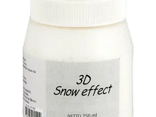 3D Sne Effekt Pasta - Hvid, 250ml til Dekoration