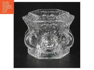 Glas bæger/vase (str. H. 8 cm. ø. 10,5 cm)