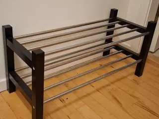 Skostativ, sort og børstet stål