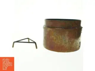 Gammel kobbergryde med stativ (str. Diameter 28 cm h 25 cm)