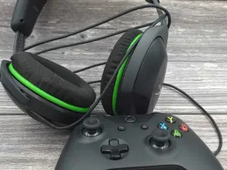 Xbox one controller og headset med kabel 
