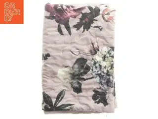 Blomstret quilte pudebetræk til stor gulvpude eller sengegavlspude (str. 90x60 cm)