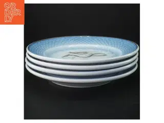 Flade tallerkener med fiskemotiv fra B&G (str. 4 styk. ø. 25 cm)