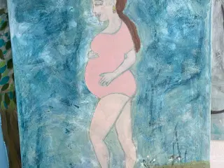 “Gravid kvinde” acryl