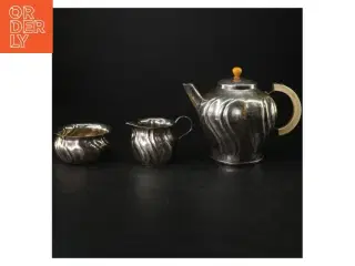 Sølvtone kaffeservice fra Primans (str. H. 14 cm. ø. 12 cm)