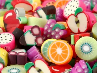 Figurperler, Frugt, diam. 10 mm, hulstr. 1,5 mm, 200ass./ 1 pk.