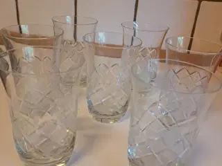 Vintage glas, facetslebne 