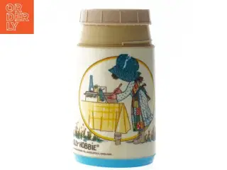 Vintage/retro Holly Hobbie termoflaske fra Aladdin (str. Ø. 7,5 cm. længde. 16,5 cm)