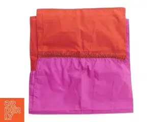 Sjal af silke i pink og rød/orange (str. 36x150 cm)