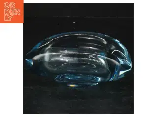 Blåt glasaskebæger (str. 12 x 10 cm)