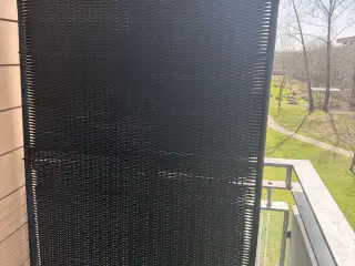 Balkon afskærmning sort flet
