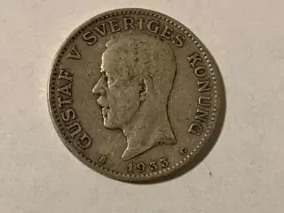 1 Krona 1933 Sweden - Silver