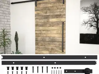 Skinnesæt til skydedør SKIEN 200 cm stål sort