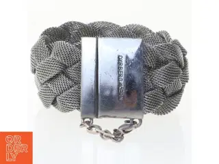Flettet sølvfarvet armbånd fra Dyrberg Kern (str. 20,5 cm)