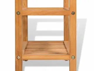 Skostativ med 2 hylder 49,5x27x40 cm massivt egetræ