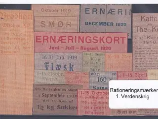 Rationeringsmærker - 1. Verdenskrig