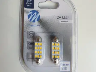 LED Pærer 2 x 12 SMD 2835 LED C5W C10W SV8.5-8 41m